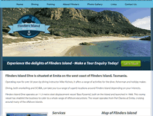 Tablet Screenshot of flindersislanddive.com.au